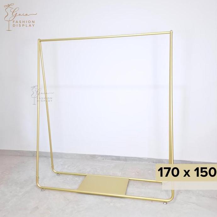 Rak Display Gantungan Rak Toko Baju Gawang Golden Bronze Rak Display Gold Gawang Unik (BH) (TERBAIK)