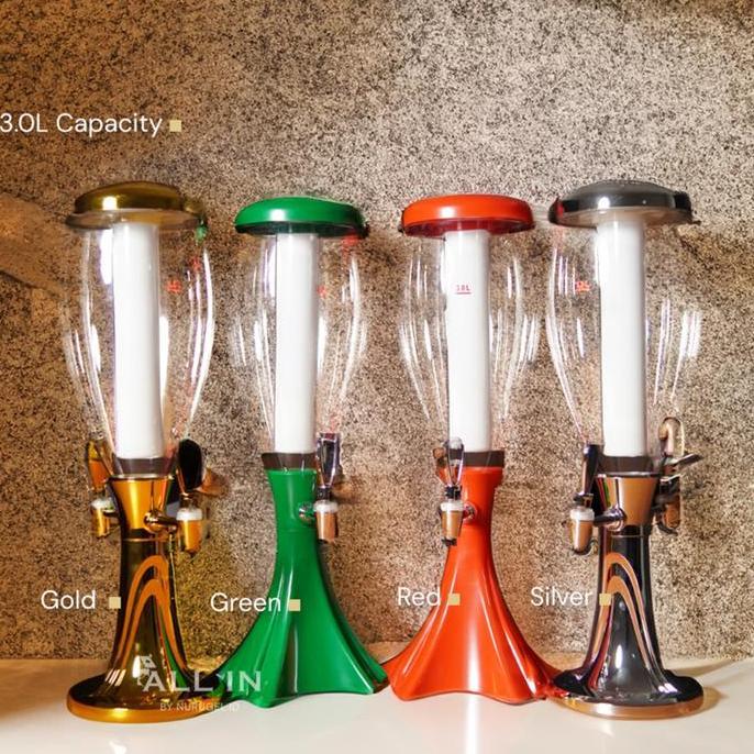 Ptursa_Sejati - 3L Beer Tower Dispenser / Tower Bir / Botol Beer Tabung Kaca
