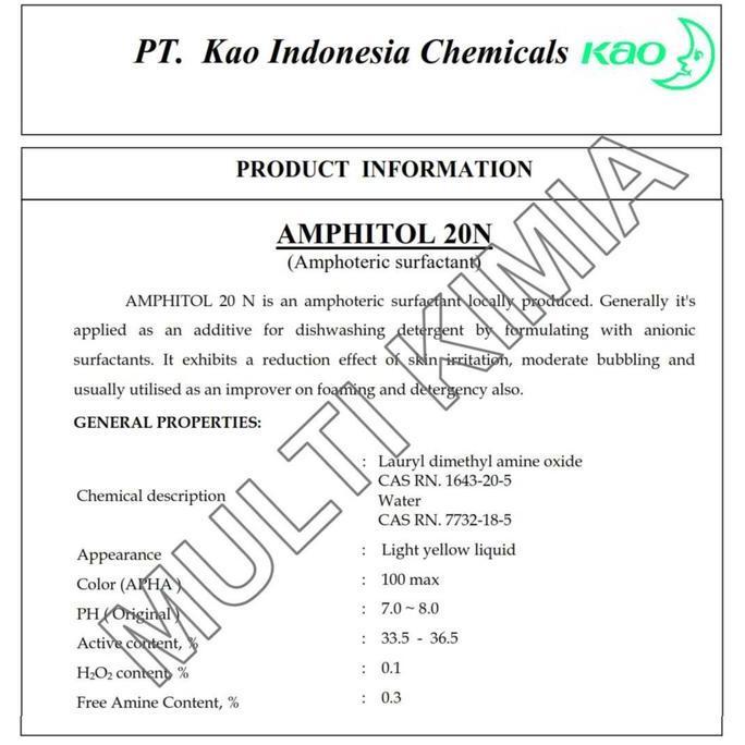 Cleanbit- Amphitol 20B - Lauryl Betaine - Foam Booster Busa Besar - Kao 1 Kg