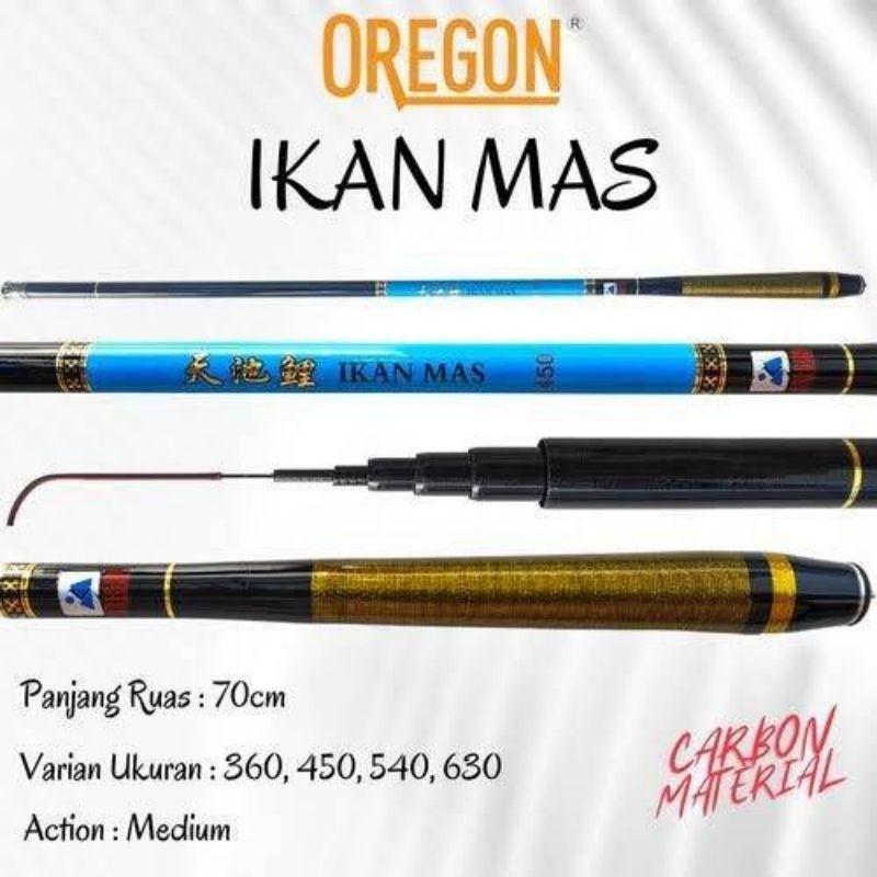 Joran Tegek Oregon Ikan Mas Carbon 360-630Cm