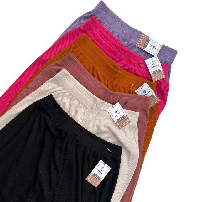 Wmn- Celana Kulot Rajut Premium Jumbo Bigsize Melar Nyaman Tebal