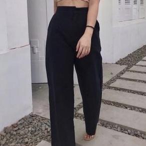 Wmn- Asoka Celana Kulot Linen Highwaist 2239 Linen | Celana Kulot Wanita Panjang