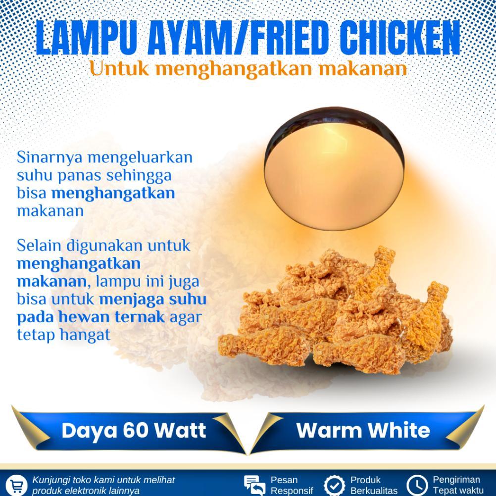 sale LAMPU FRIED CHICKEN 60 WATT BOHLAM PENGHANGAT MAKANAN SPOT LIGHT 60 WATT LAMPU CHICKEN CAHAYA K