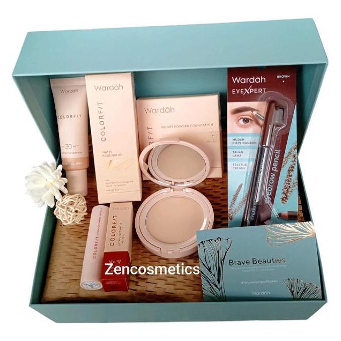 Papupi- Wardah Colorfit/ Seserahan Wardah/ Paket Hampers Wardah/ Hampers Kosmetik Eyeshadow Fondatio