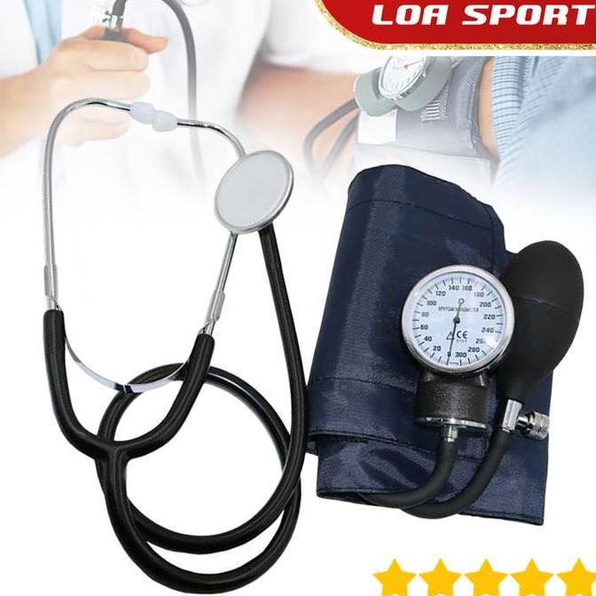 LAPAKJAJAN33 - SET STETOSKOP DAN ALAT TENSI DARAH MANUAL ANEROID STETHOSCOPE
