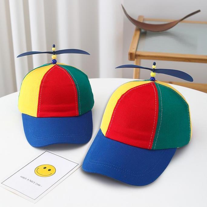 Topi Baseball Helikopter Baling Baling Dewasa Anak Warna Warni murah