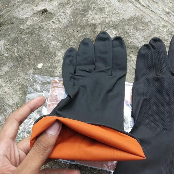 Ready  Sarung Tangan Karet Hitam Sun Sarung Tangan Industri Berkebun Depok