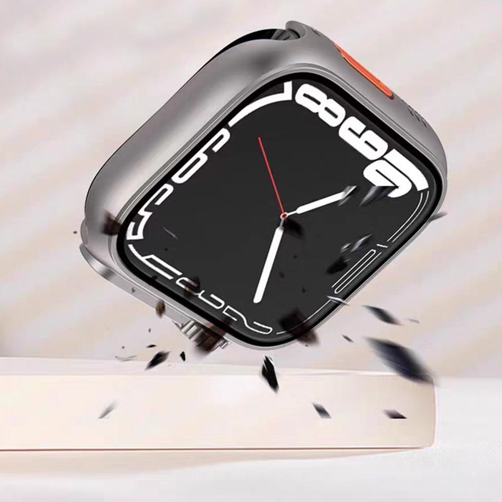 sale Tempered Glass PC Case Apple Watch Model Upgrade To IWatch Ultra 3 2 49mm 40mm Series 11 10 9 8