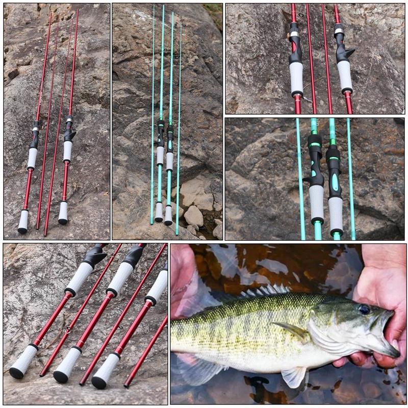 Sougayilang 180Cm Jraon Pancing Serat Carbon 2 Bagian 6-12Lb Ultralight Joran Bc Spinning Joran