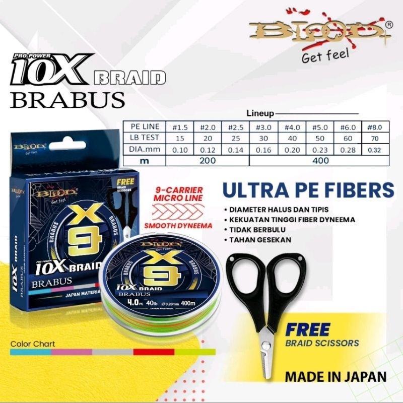 Senar Pancing Pe X9 Blood Brabus 200/400Meter