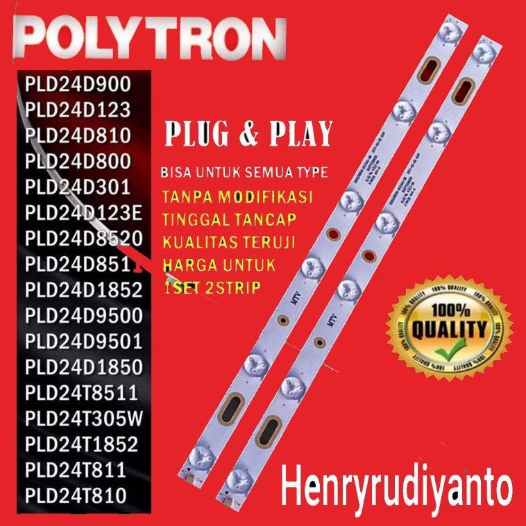 CUCI GUDANG BACKLIGHT TV LED POLYTRON 24 INC PLD24D123 PLD24D800 PLD24D810 PLD24D900 PLD24D301 PLD24