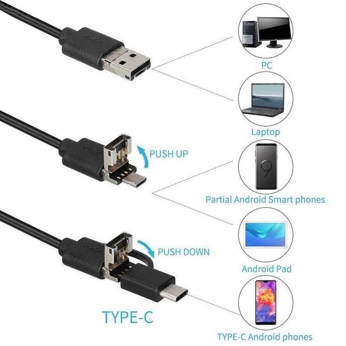 Endoscope Inspection Camera Android Kamera Endoskopi Industrial USB HP