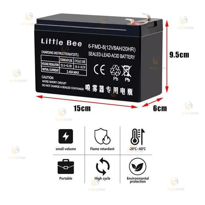 OTOMAX 6 volt 4.5 Amper Battery motor mainan anak mobil mobilan Aki Sepeda Listrik Battery 6v 7ah mo