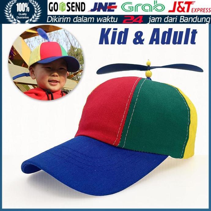 Topi Baseball Baling Baling Anak/Dewasa Warna Warni Fashion Topi Helikopter Lucu murah