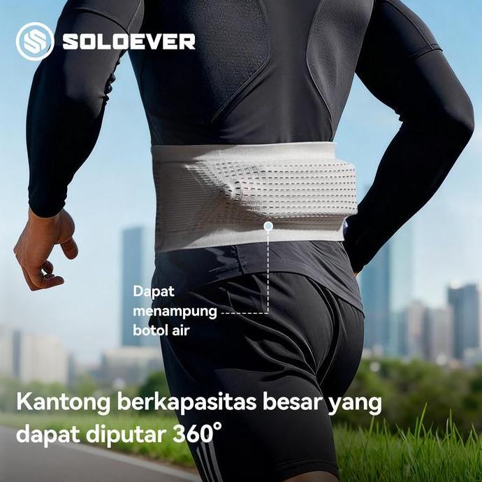 OTOMAX SOLOEVER Tas Pinggang Lari Waterproof Anti Air Unisex Ringan & Stylish untuk Pria & Wanita De