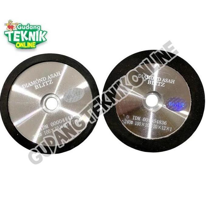 BAJANTEKNO BLITZ 100mm Diamond Wheel Asah 4" Grit 240 Batu Gerinda Asah 4 inch