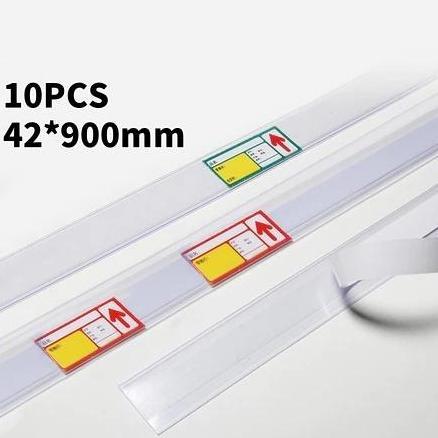 BAJANTEKNO 10pcs 90042 mm Label Rak Klip Label Harga /Pemegang Label Harga/Pemegang Label Supermarke