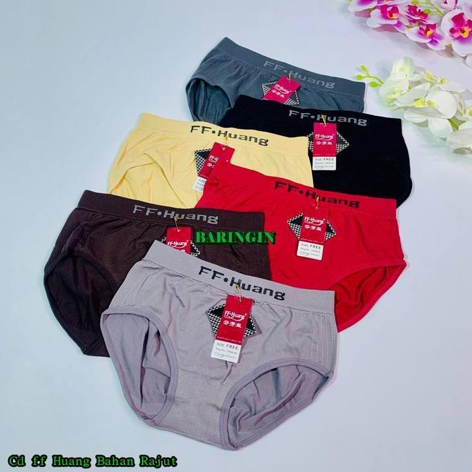 BL12 - Celana Dalam Wanita Rajut Katun FF Huang-Cd - Fashion Wanita Remaja-Dewasa Hitam