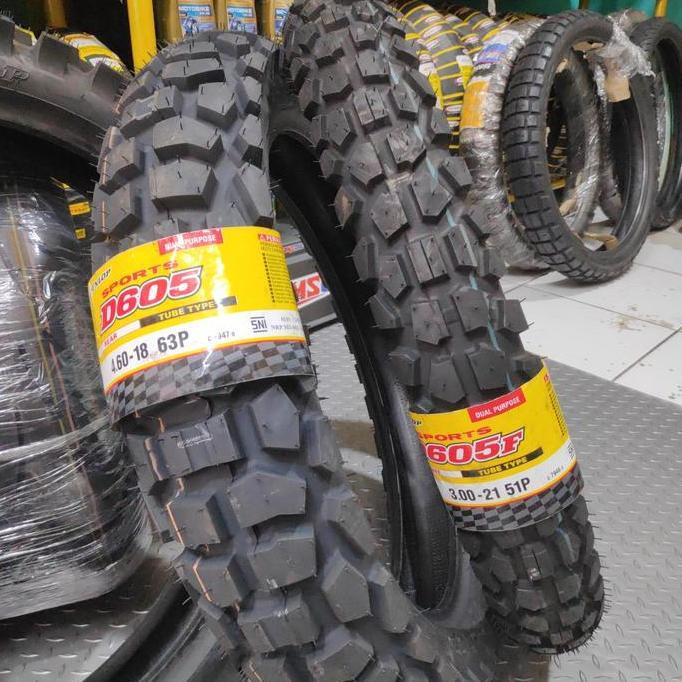 Terlaris Dunlop D605 460-18 - 300-21 Ban Motor Cross Klx Wr155 Crf