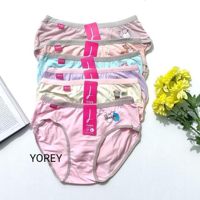 BL56 - 3 PCS Celana Dalam Remaja Lydyly L154 Cd Lydyly CD Lidily Wanita Katun Dewasa Motif