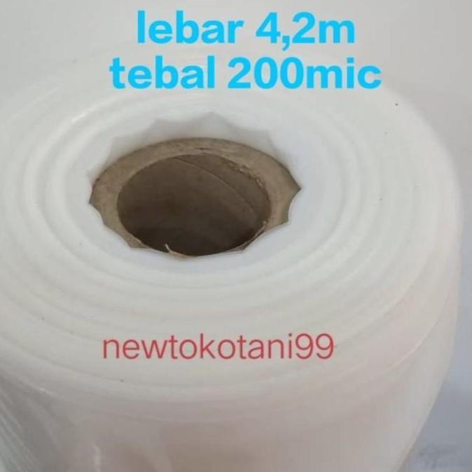 Plastik UV 14% lebar 4 meter tebal 200 micron atap green house