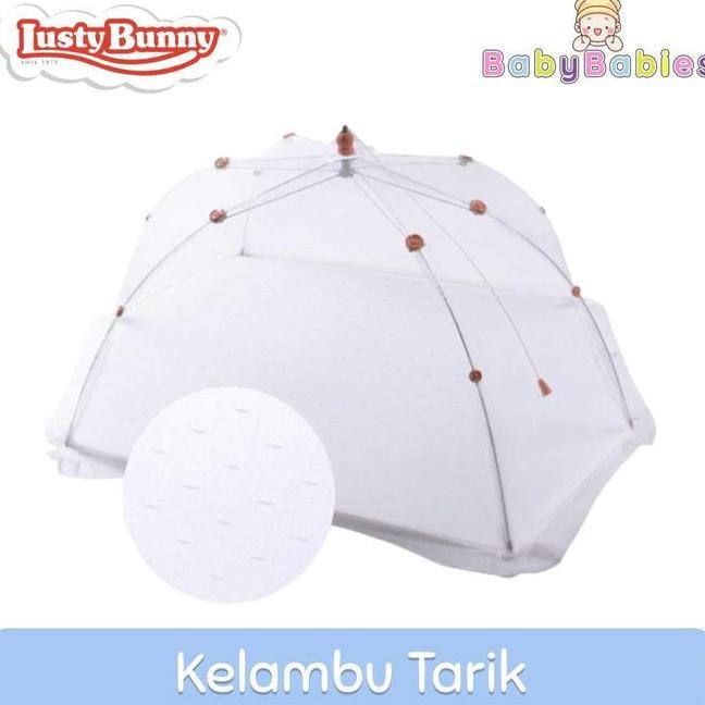Kelambu Bayi Lusty Bunny Double Kawat Kojong Bayi Anti Nyamuk Lipat Praktis Perlindungan Nyamuk Bayi