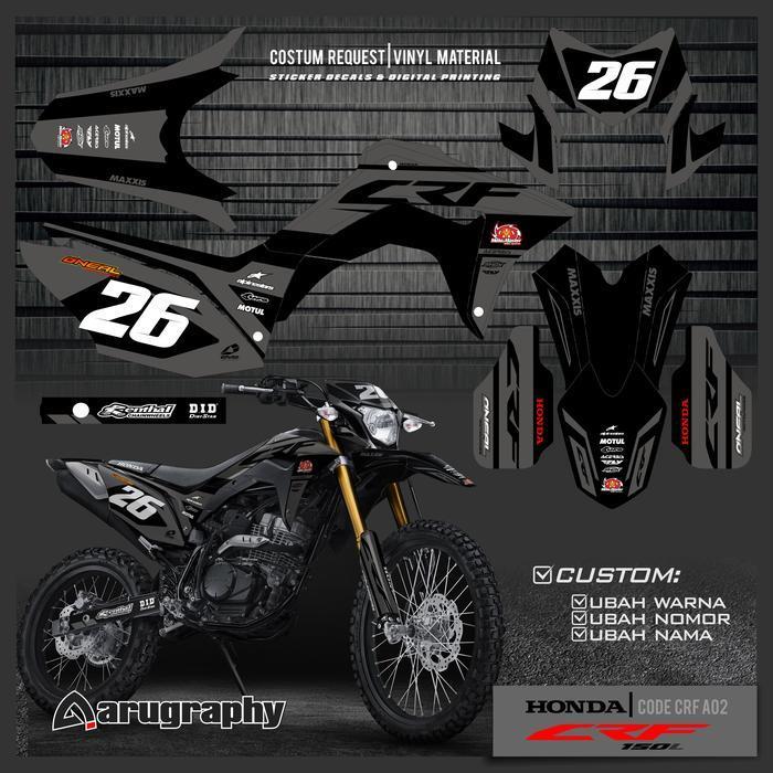 Decal Crf 150 L / Sticker Decals Crf 150 L / Stiker Decal Crf A02 Original Dan Terpercaya