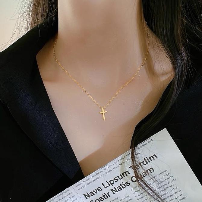Set Gelang Dan Kalung Rosario Unisex Titanium Lapis Emas Asli Anti Karat Anti Pudar Anti Luntur Gaya