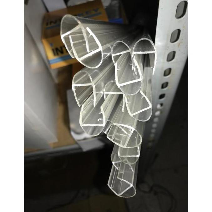 Build- Clip Seal D 2 Arah / Glass Clip Seal / Seal Pintu Kaca