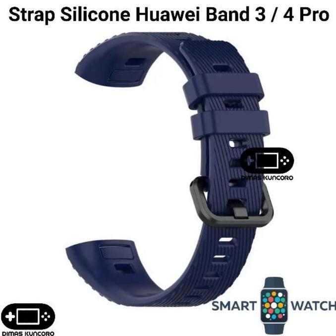 Strap Huawei Band 3 / 4 Pro Tali Jam Tangan Rubber