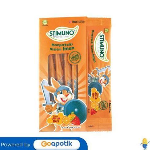 STIMUNO SIRUP RASA JERUK BERI 5 ML BOX 5 STICK PACK / IMUN TUBUH