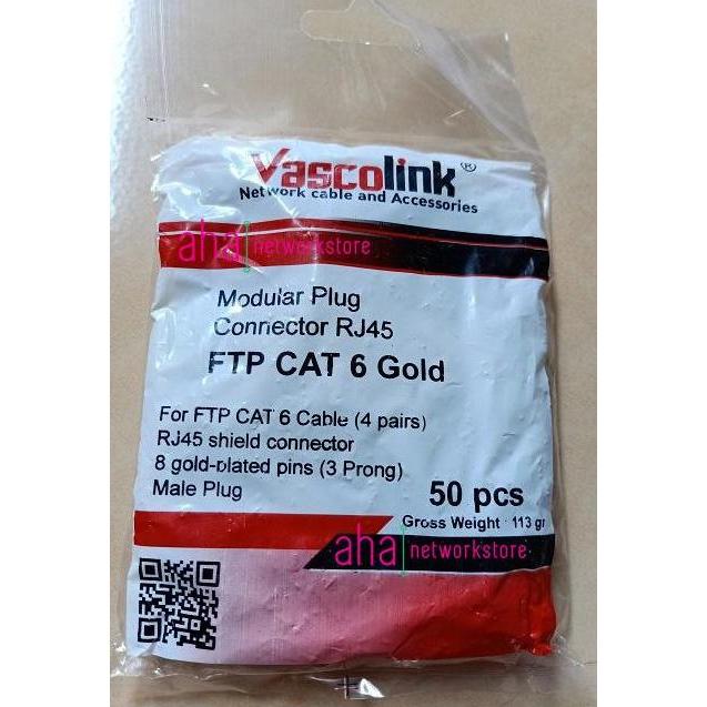 NEW KONEKTOR FTP CAT6 VASCO LINK KONECTOR CAT6 FTP VASCOLINK CONECTOR FTP