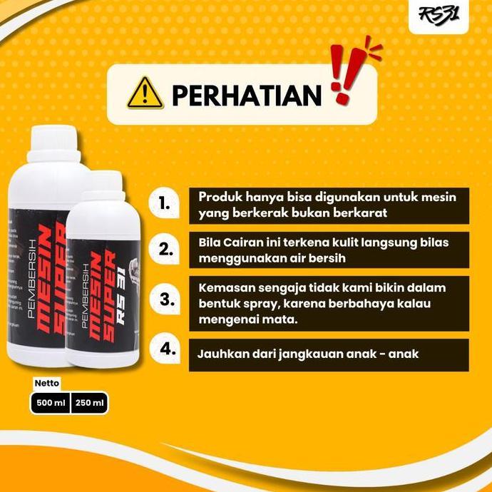 Pembersih Mesin Super RS31 | Engine Degrease Motor & Mobil Kotoran