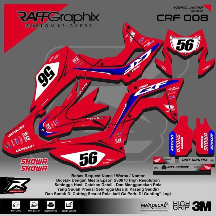 Sticker Sticker Crf Merah - Decal Sticker Crf 150L - Decal Crf Merah Custom Original Dan Terpercaya
