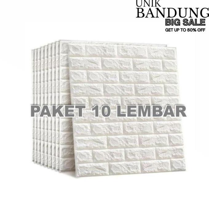 Sandalan - kseller UnikBandung PAKET 1 LEMBAR Wallpaper Brickfoam Bata 3D Foam 7 x 38cm Timbul Brick