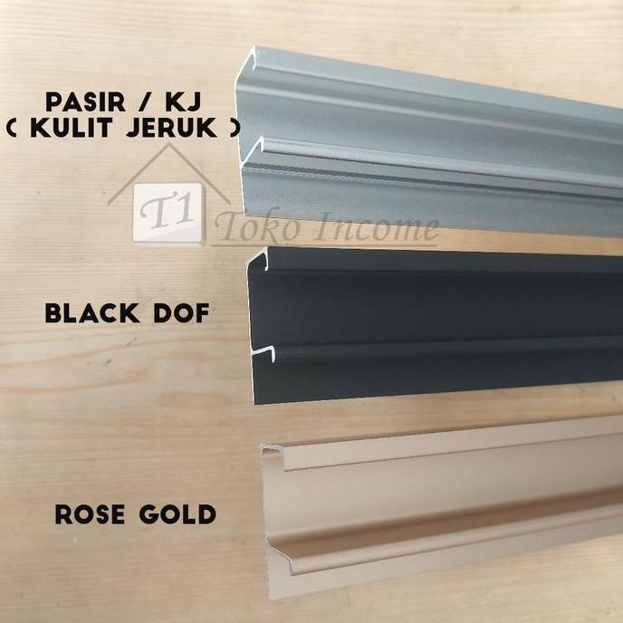 Handle Tarikan Panjang Aluminium Profil Edging Lemari Minimalis 3Meter