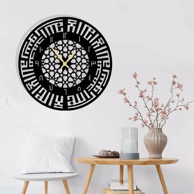 Promo Jam Dinding Kaligrafi Acrylic/Hiasan Jam Dinding/ Hiasan Jam Minimalis Arab Jam Dinding Kaligr