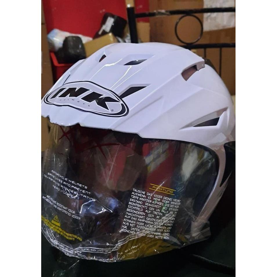 Helm INK TERBARU Dobel Visor type T1 PUTIH