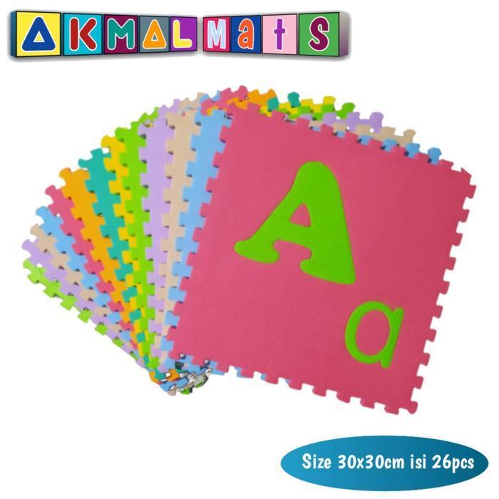Karpet Karpet Lantai Matras Puzzle Abjad Jumbo 3030Cm Tebal 1 Cm Isi 26 Pcs Tikar