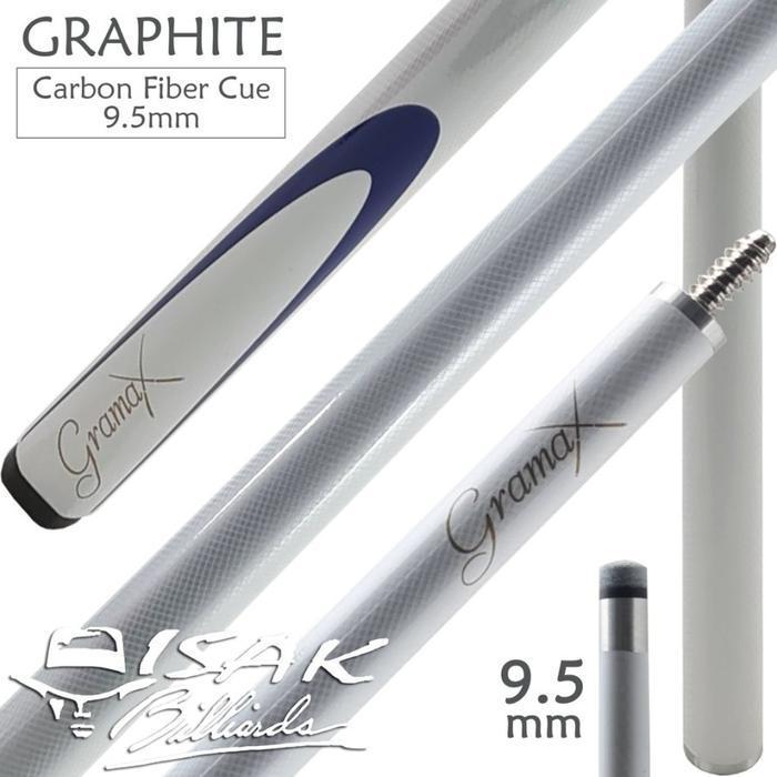 Stik Bola Kecil 9.5 Mm White Carbon Fibre Graphite Cue Stick