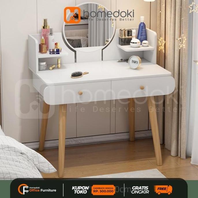 Meja Rias Putih / Meja Rias Minimalis / Meja Rias / rak kosmetik
