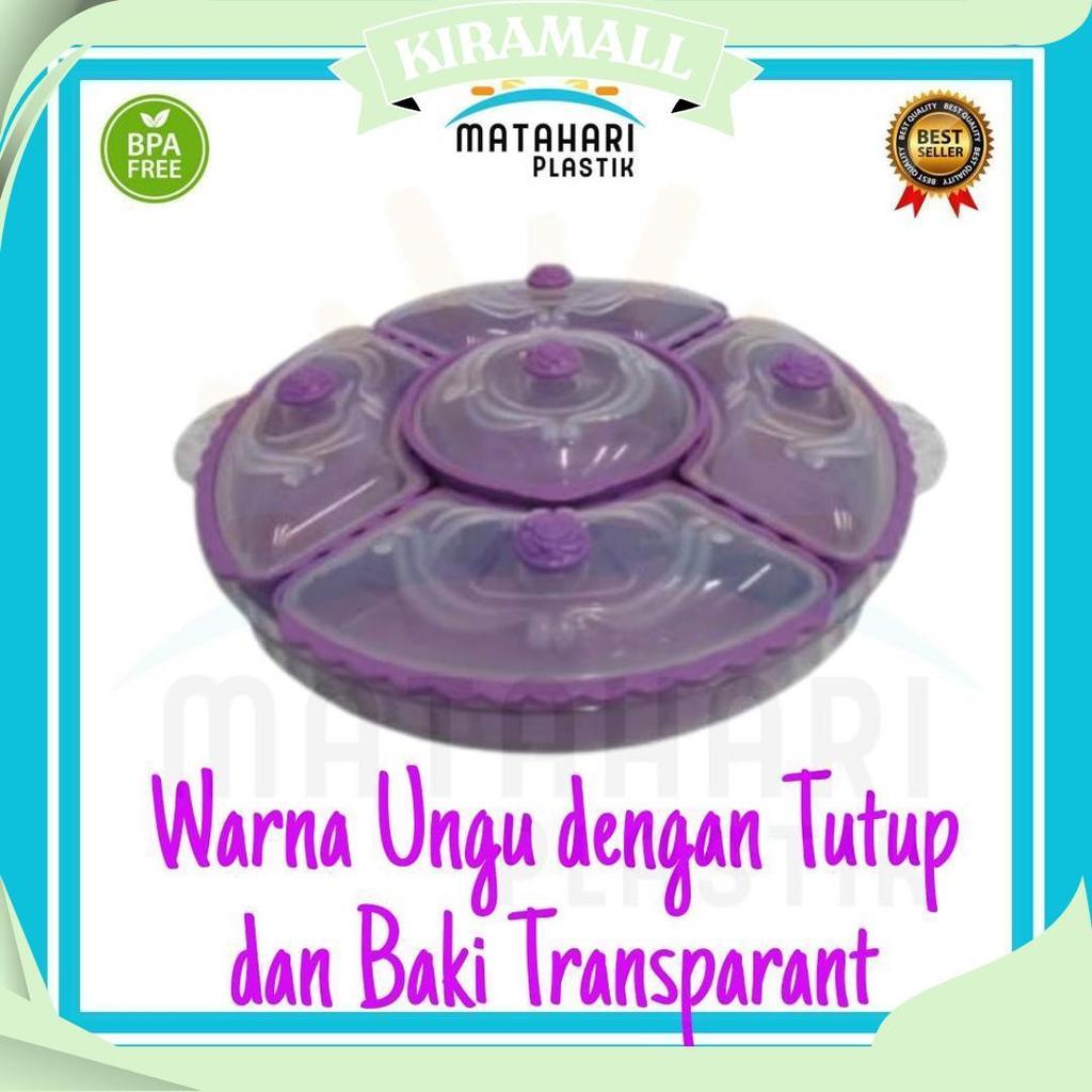 Basi Prasmanan Bulat La Rosa/Prasmanan Bening/Basi Prasmanan Bulat/Basi Plastik Putar Cod