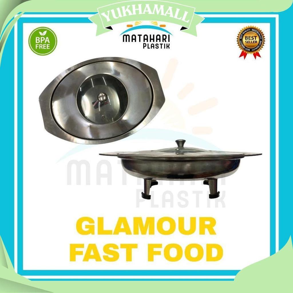 Panci Wadah Saji Tempat Makanan Prasmanan Fast Food Dish Stainless Steel/Glamour Fast Food/Fast Food
