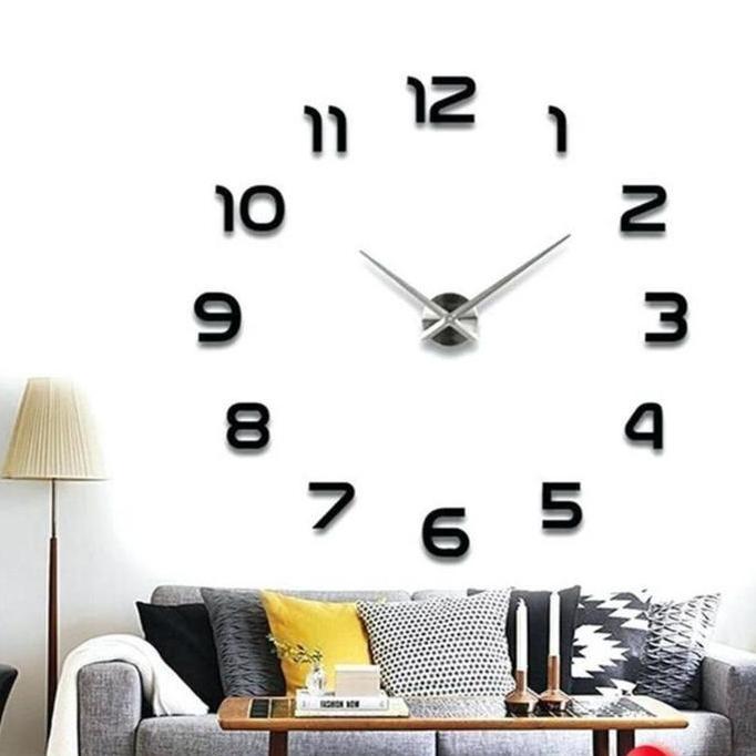 Promo Jam Dinding 3D Diy Angka Latin Minimalis  - Jam Dinding 3 Dimensi Acrylic Cod