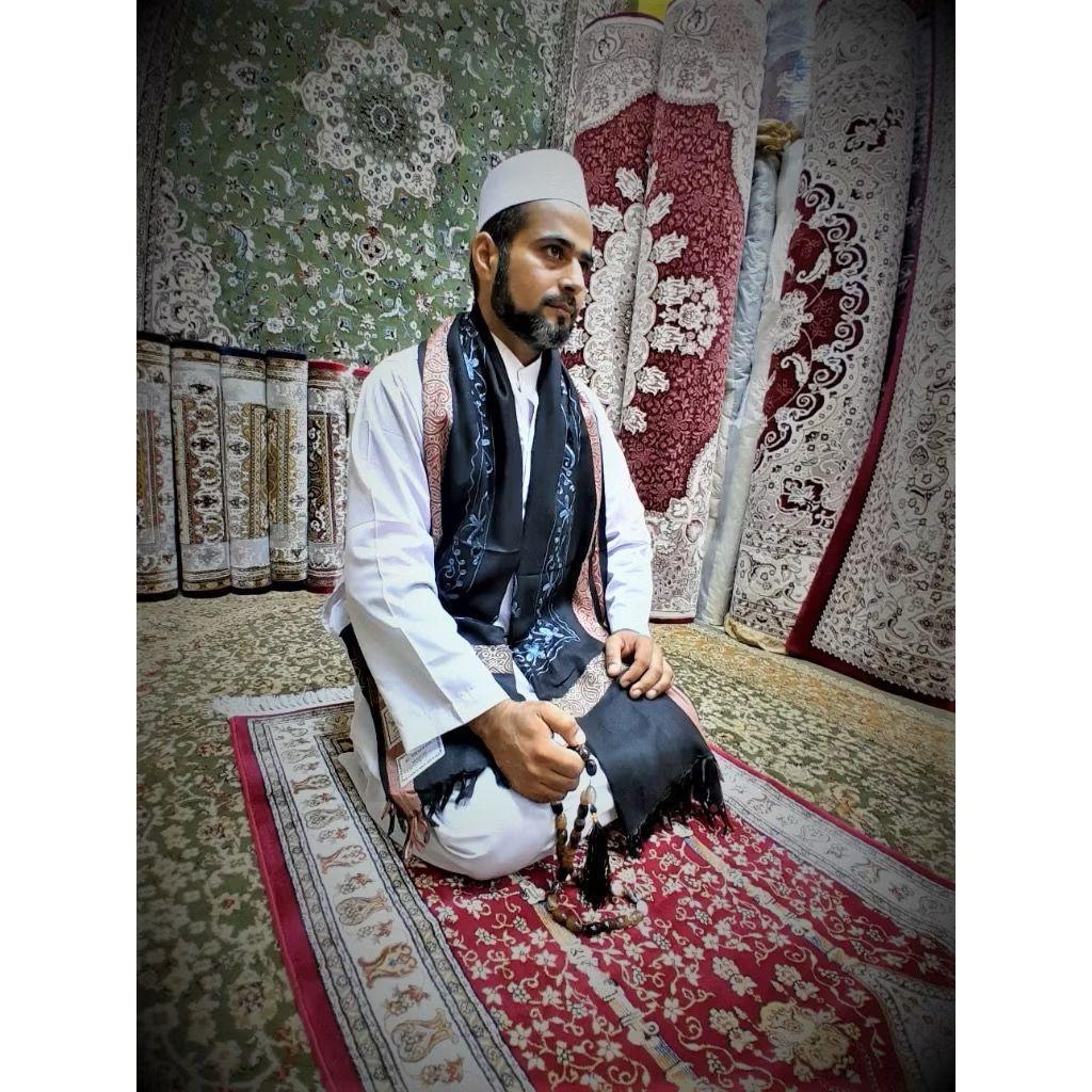 Alshafeda - Sorban Kasmir Bordir Timbul Shawl Single Shuttle Jamavar #N059 Kasmir Acrylic Dewasa & A