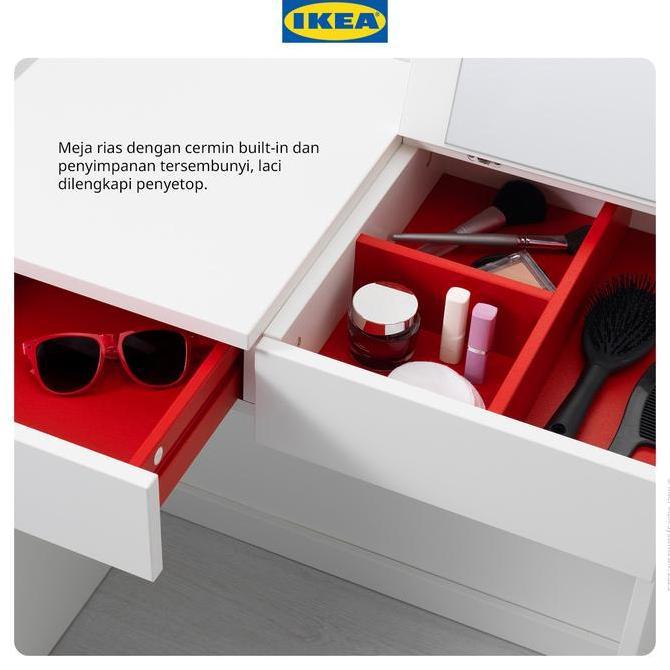 IKEA BRIMNES Meja Rias Putih dengan Cermin 70x42 cm (TERBAIK) (TERBARU) (TERMURAH)