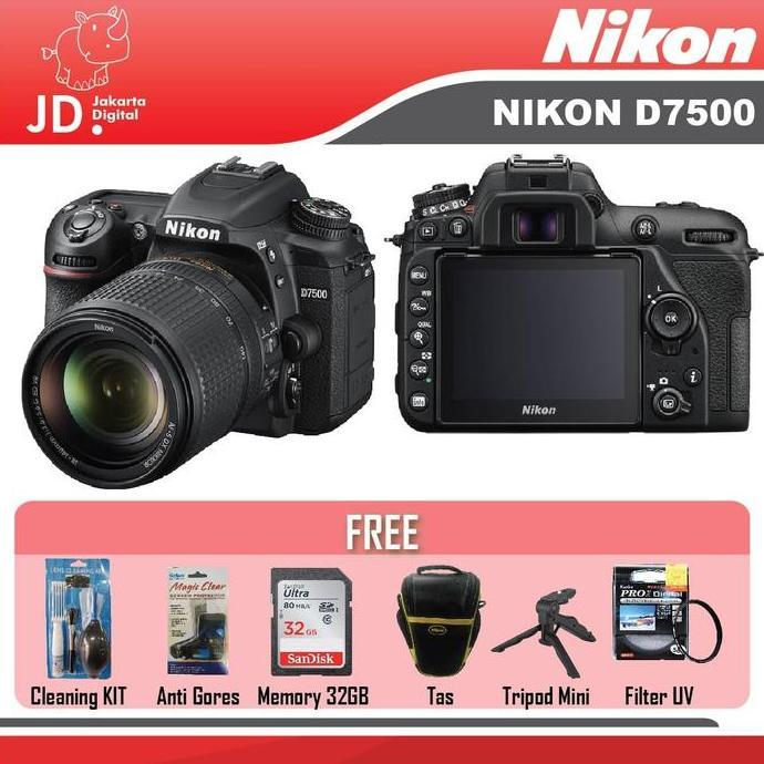 Nikon D7500 kit 18-140mm DSLR Nikon - Hitam Paket Lengkap (TERBAIK) (TERBARU) (TERMURAH)