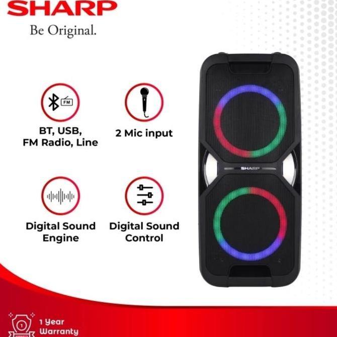 SHARP SPEAKER PS 925 PARTY AUDIO PS925 PORTABLE PS-925 KARAOKE FREE MIC