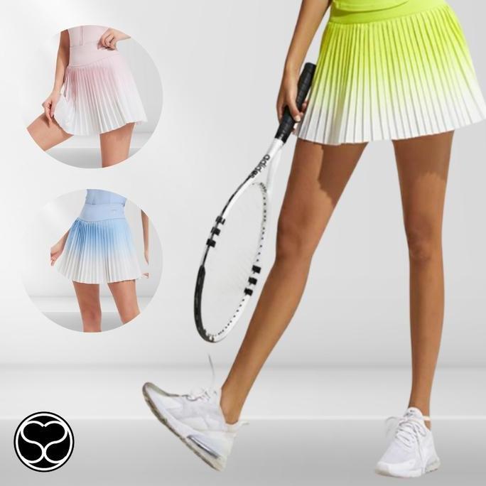 TERMURAH - SecondShape - Swift Gradient Pleated Skirt Rok Padel Tennis Golf Pickleball