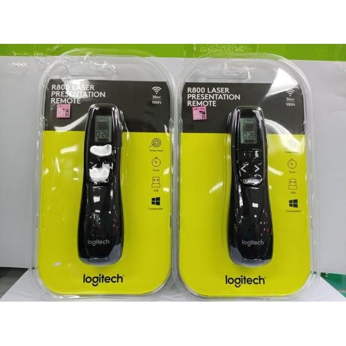 Logitech Pointer R800 Laser Presentation Remote Laser Hijau Original